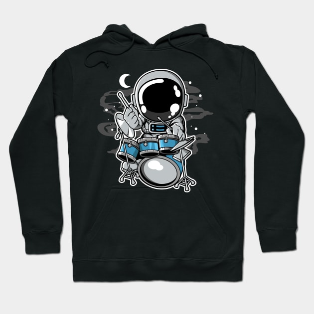 astronaut drummer Hoodie by Mako Design 